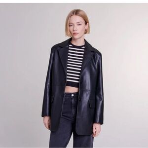 Maje Black Leather Jacket